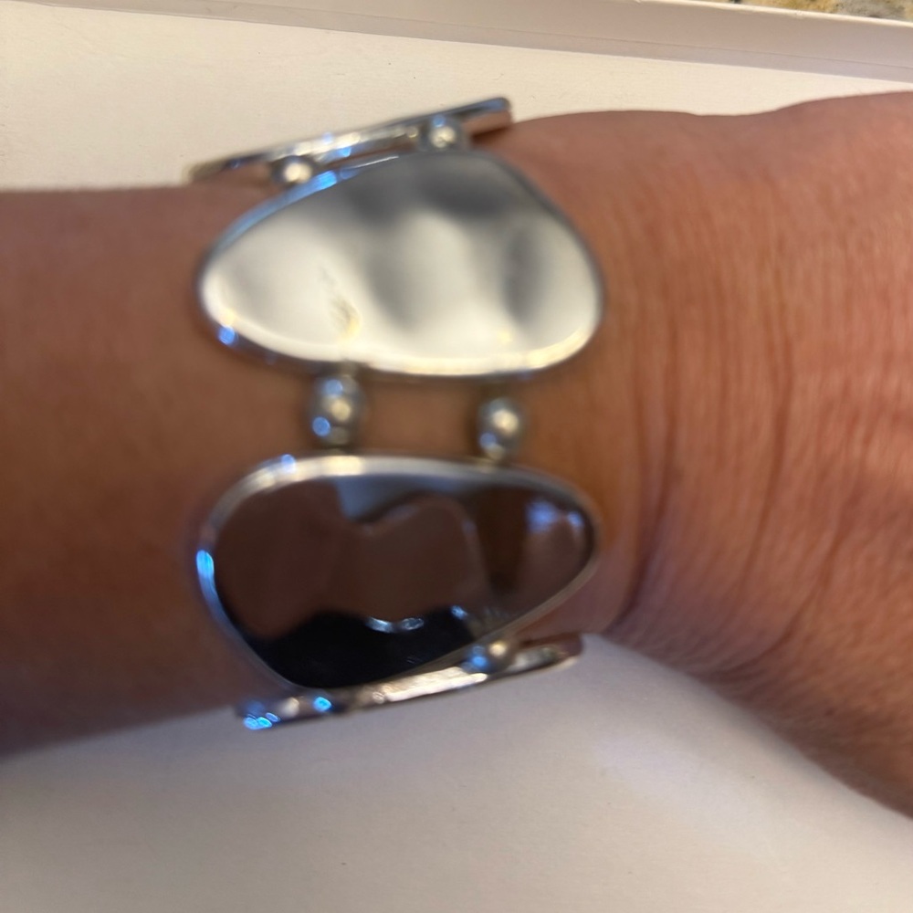 Costume silver elastic bracelet